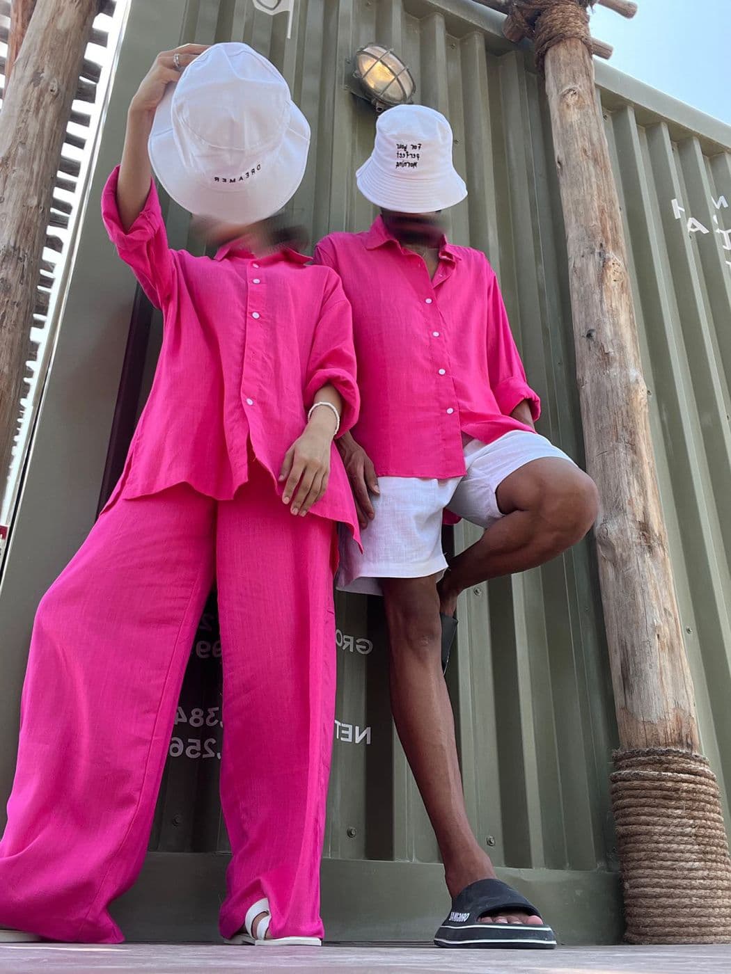Fuchsia Beach Couple Set