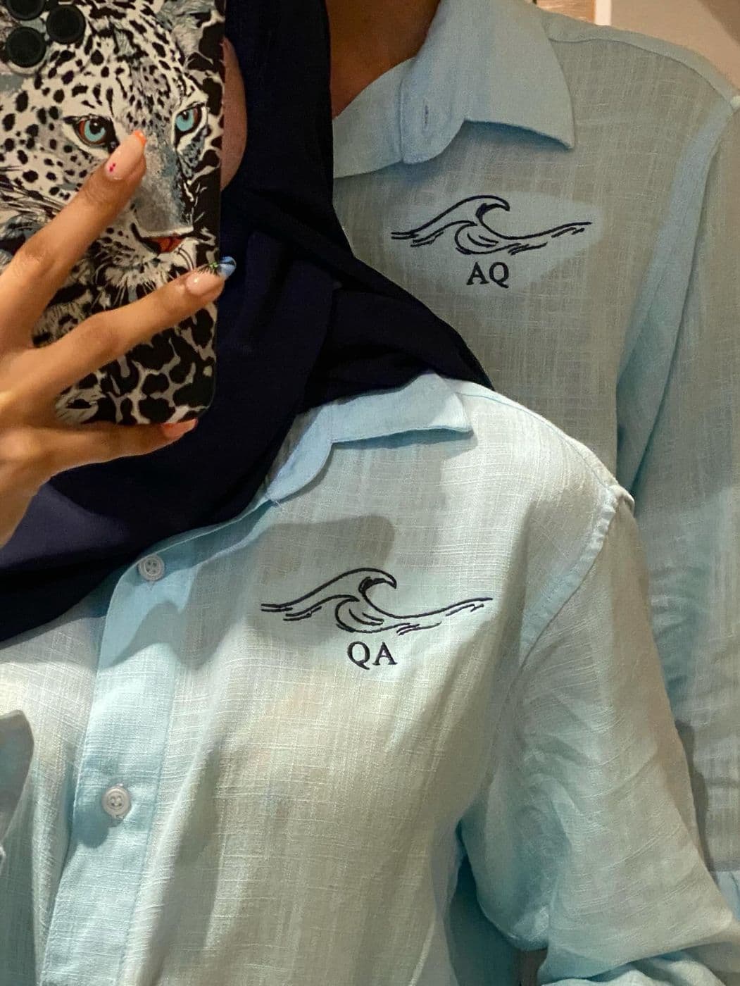 Sky Blue Couple Set