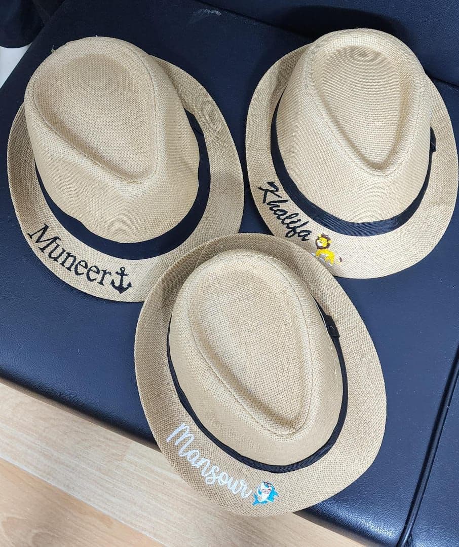 Kids Straw Hat — with name