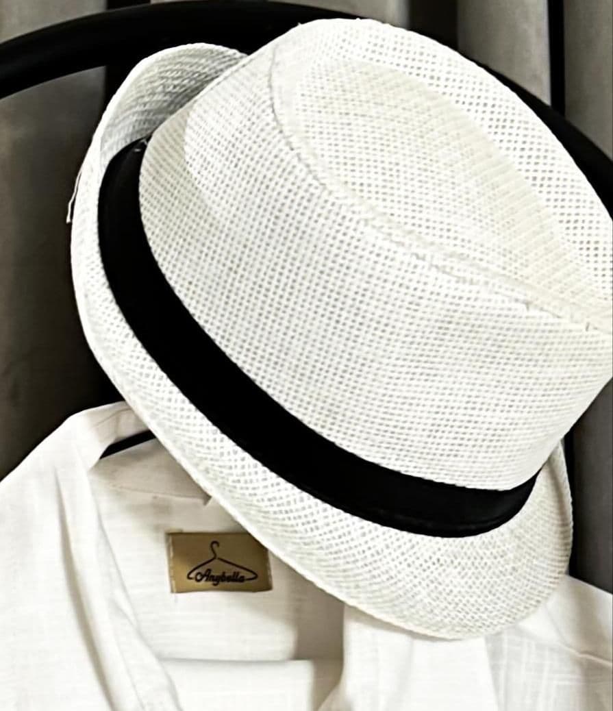 White Straw Fedora
