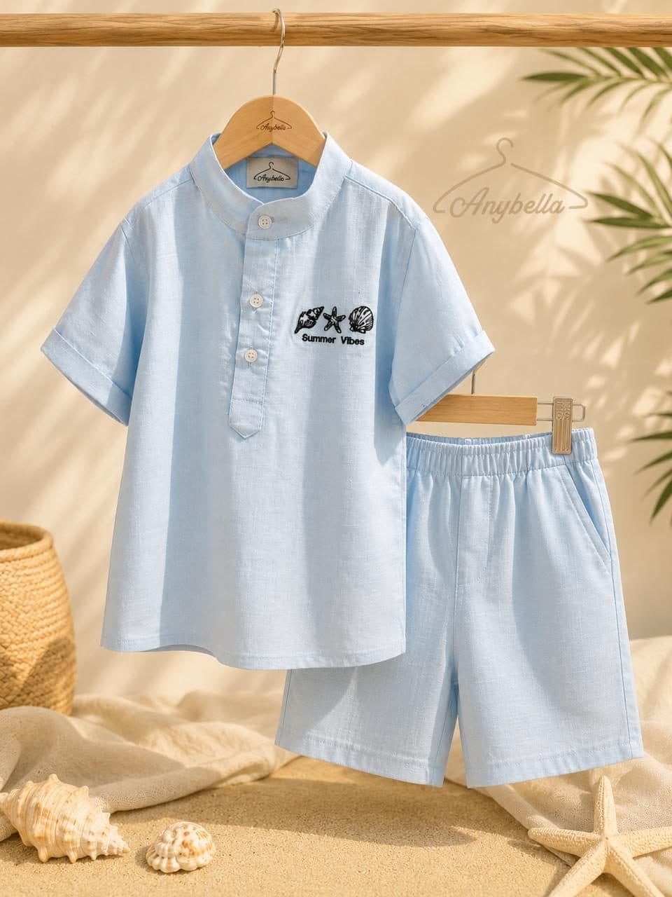 Sky Blue Kids Set — Summer Vibes