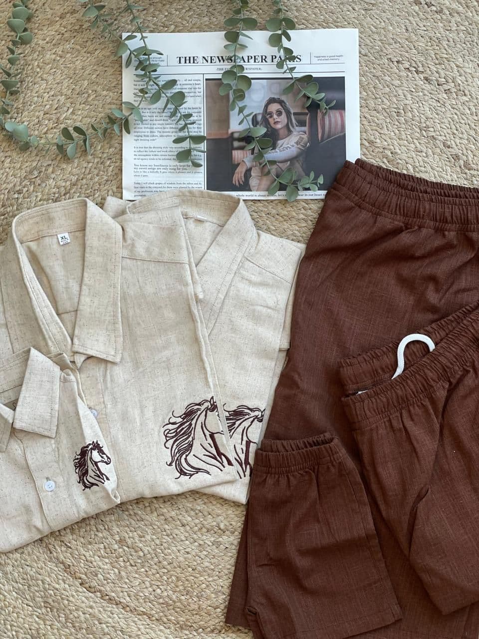 Crest Family Set — beige & brown