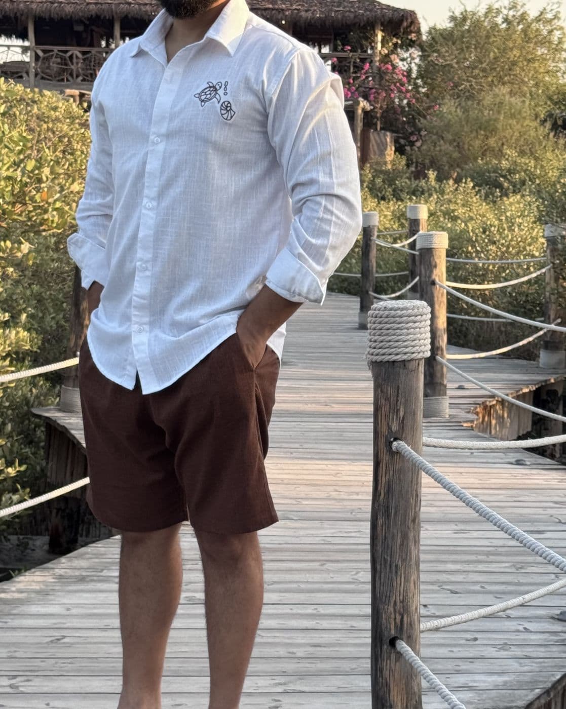 White Shirt & Shorts