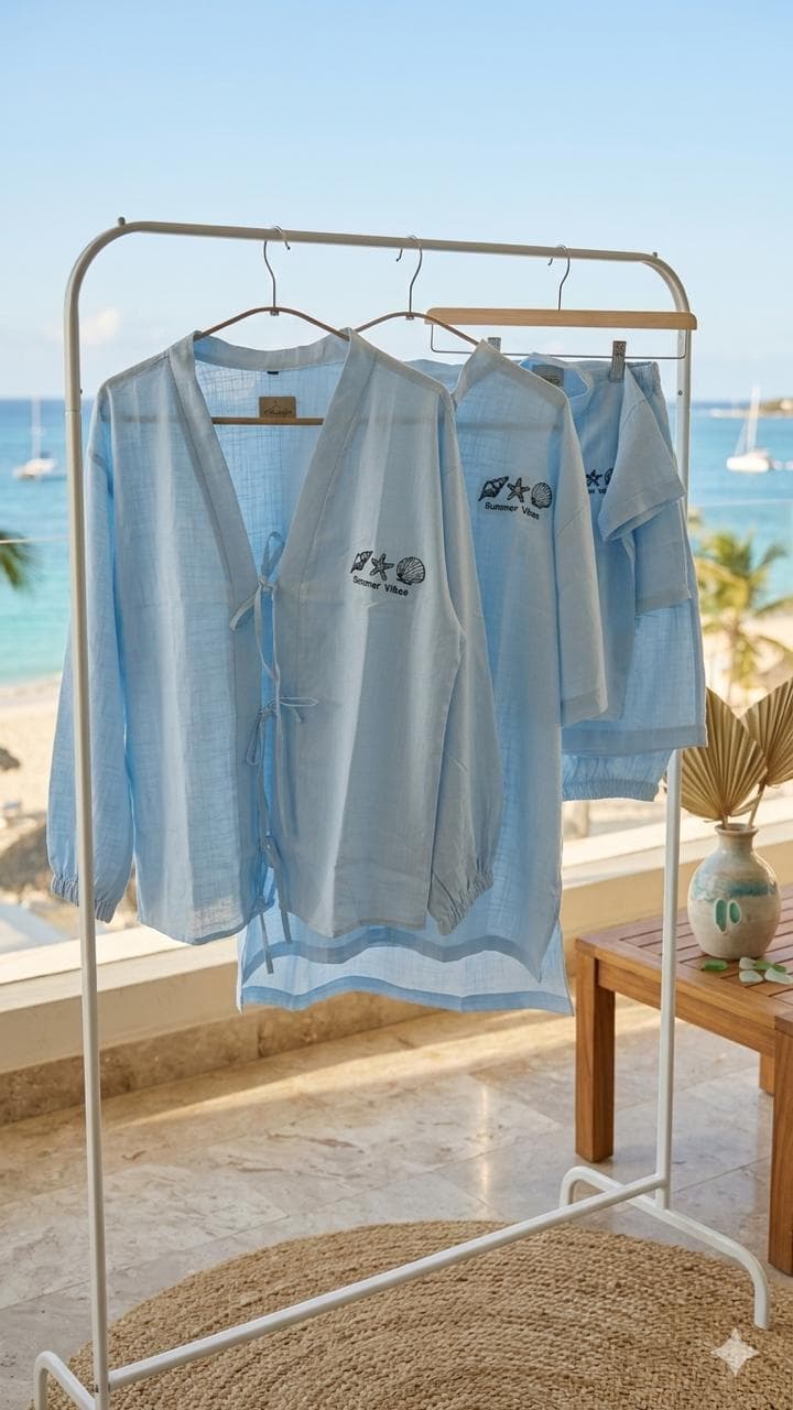 Sky Tie-Front Family Set
