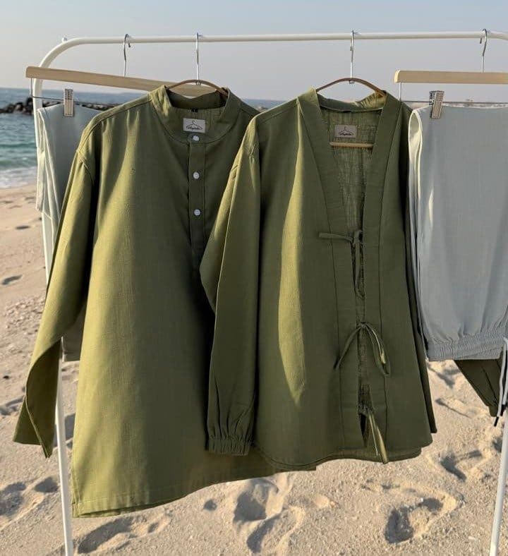 Olive Tie-Front Set