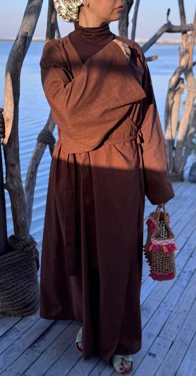 Cocoa Linen Dress