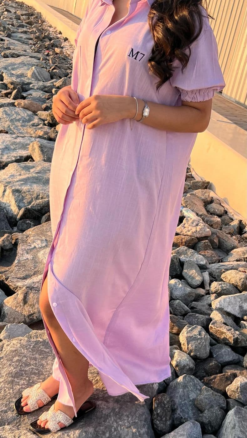 Lilac Linen Dress