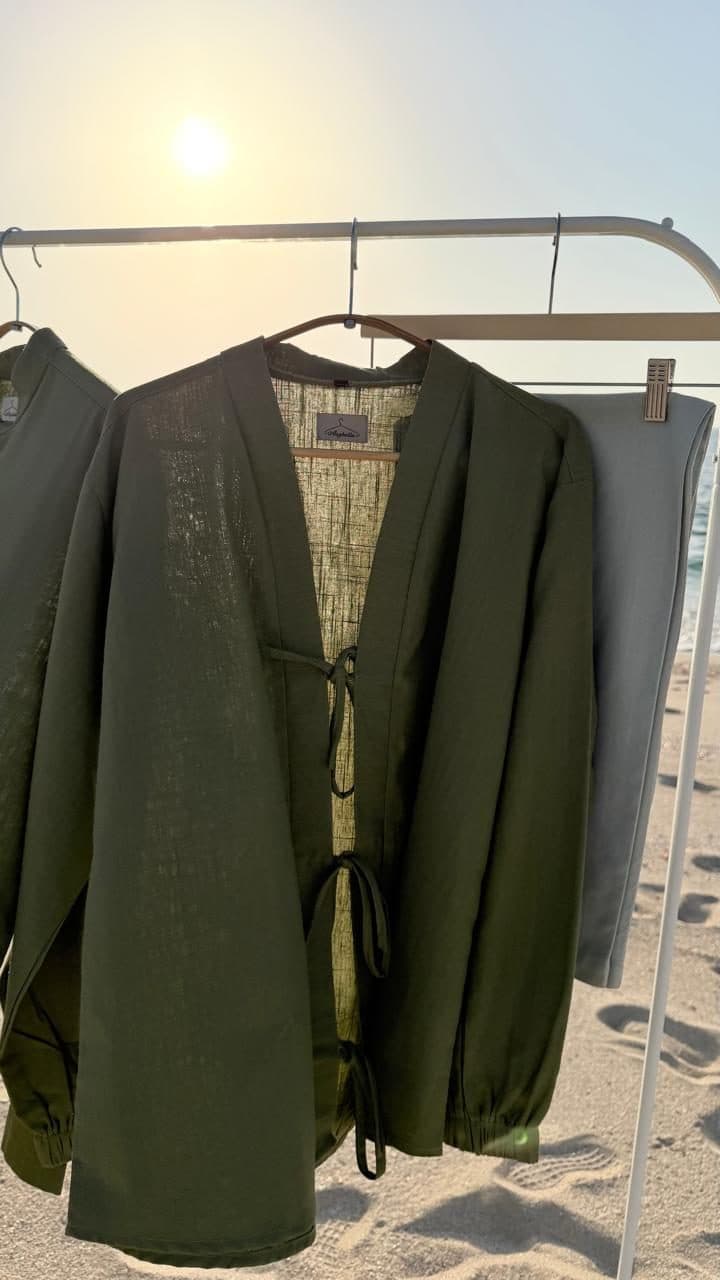 Olive Kimono Set