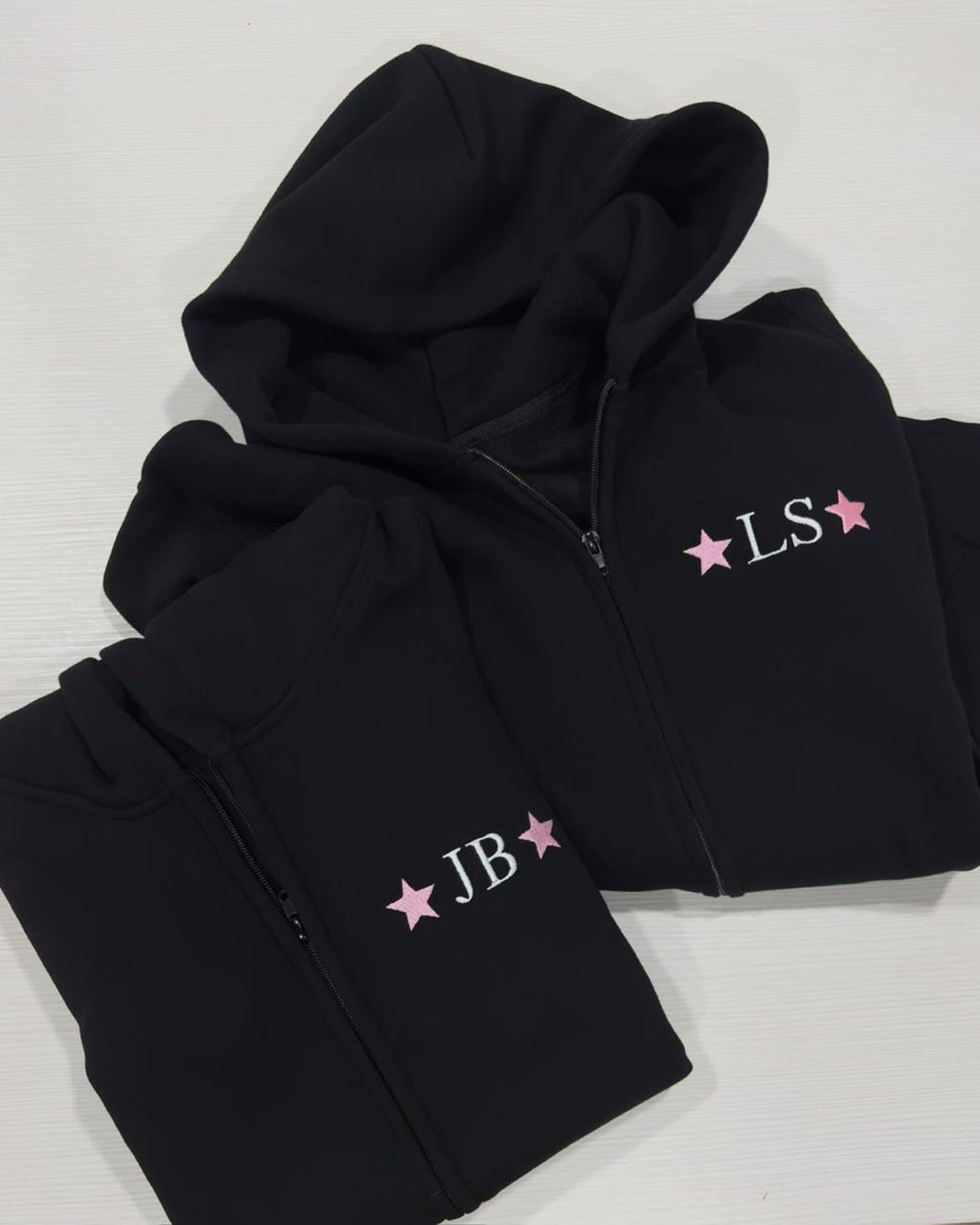 Zip-Up Hoodies with Initials